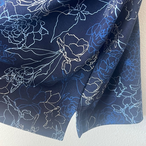 L.L. Bean XL 100% Supima Cotton Floral T-Shirt Blouse Lot of 2 Blue Cottagecore - Picture 12 of 16